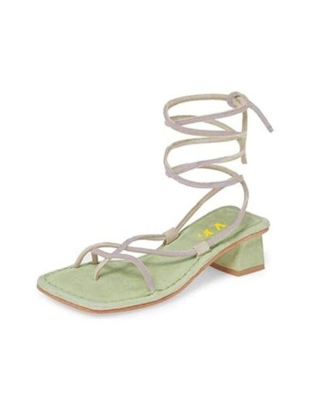 XYD Sexy Gladiator Block Low Heel Sandals for Women Ankle Strap Open Square Toe